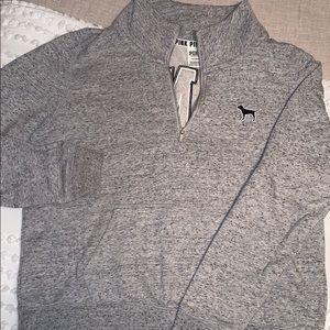 PINK super comfy oversized quarter zip